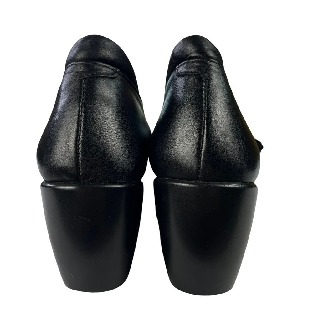 Naot Precious Black Leather Retro Boho Comfort‎ Heels Mary Jane Womens 10-10.5